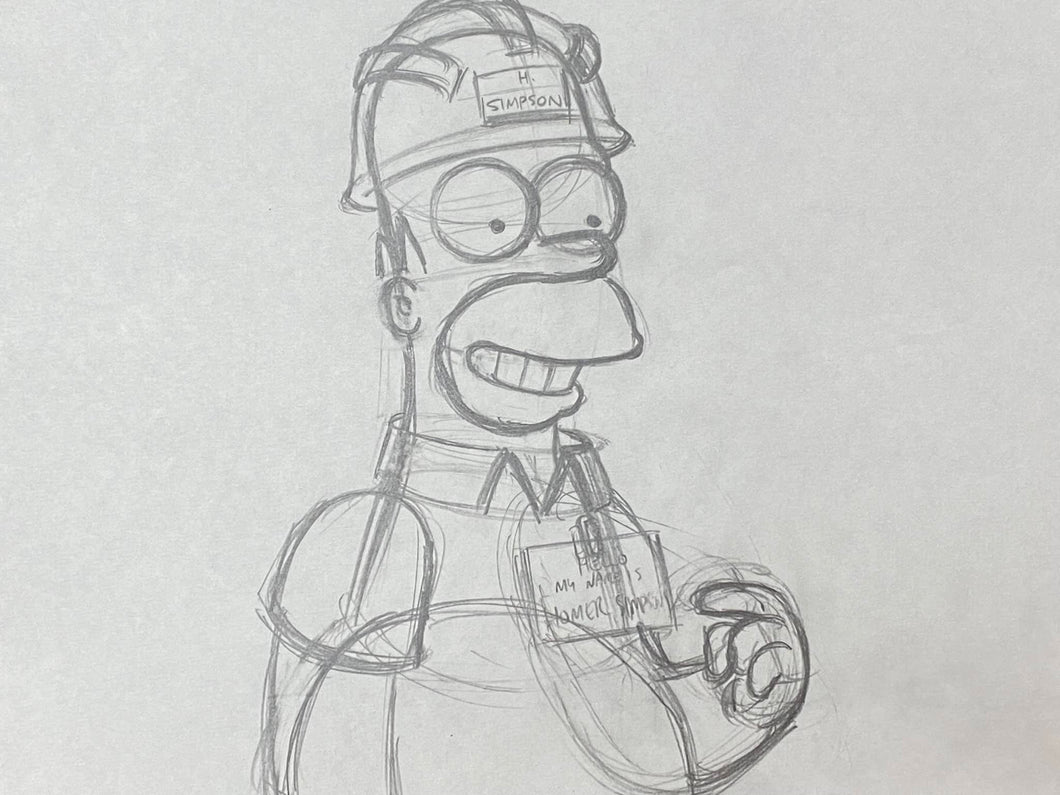 The Simpsons - Original drawing of Homer Simpson