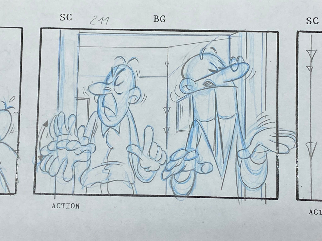 Mortadelo y Filemon (1995) - Original Production Storyboard Drawing