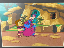 Load image into Gallery viewer, The Flintstones - Original animation cel of Barney Rubble and Dino
