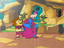 Load image into Gallery viewer, The Flintstones - Original animation cel of Barney Rubble and Dino
