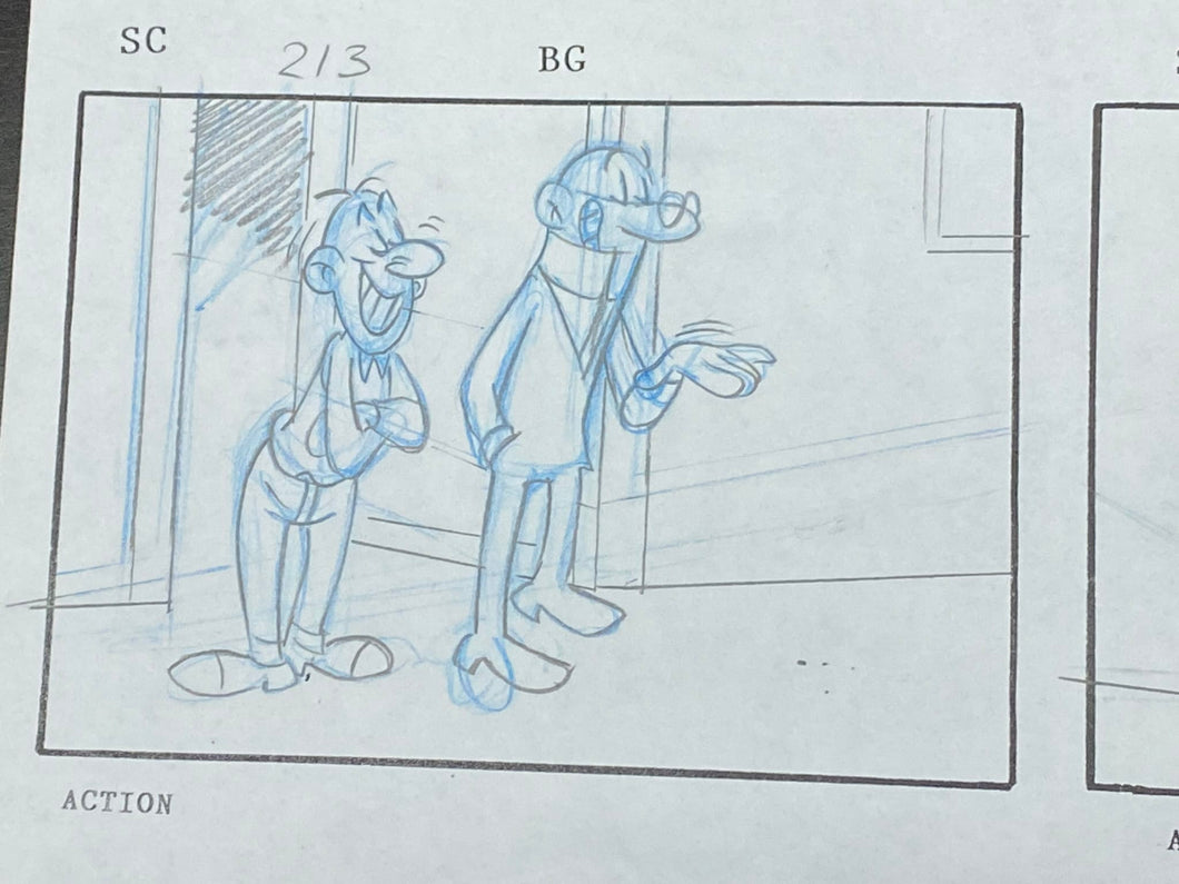 Mortadelo y Filemon (1995) - Original Production Storyboard Drawing