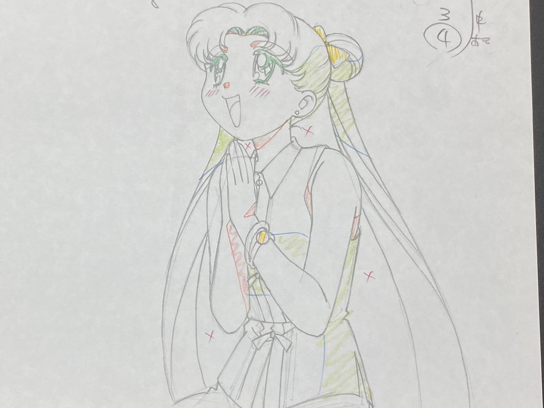 Sailor Moon - 2 Original animation drawing + copy drawing of scene