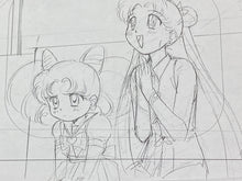 Load image into Gallery viewer, Sailor Moon - 2 Original animation drawing + copy drawing of scene
