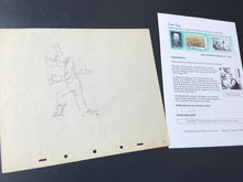 Load image into Gallery viewer, Goofy - Original Production Drawing by Disney Animator Errol Gray (Walt Disney, c. 1940s) COA included

