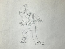 Load image into Gallery viewer, Goofy - Original Production Drawing by Disney Animator Errol Gray (Walt Disney, c. 1940s) COA included
