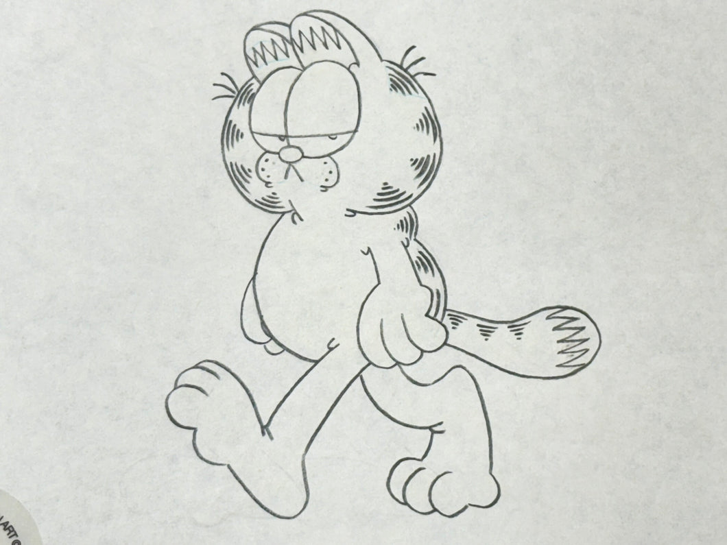 Garfield - Original animation drawing, with studio stamp