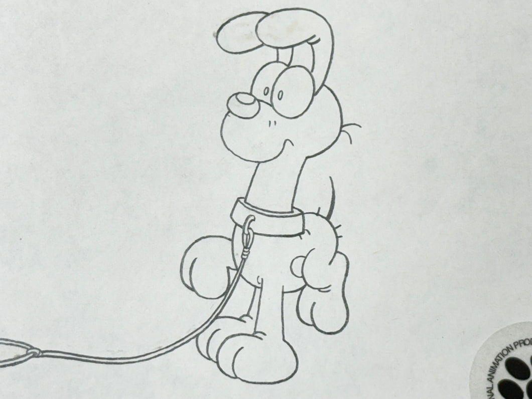 Garfield - Original animation drawing, with studio stamp