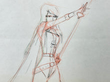 Load image into Gallery viewer, Space Pirate Captain Harlock (1978/79) - Original animation drawing of Queen Emeraldas, set of 6
