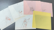 Load image into Gallery viewer, Space Pirate Captain Harlock (1978/79) - Original animation drawing of Queen Emeraldas, set of 6
