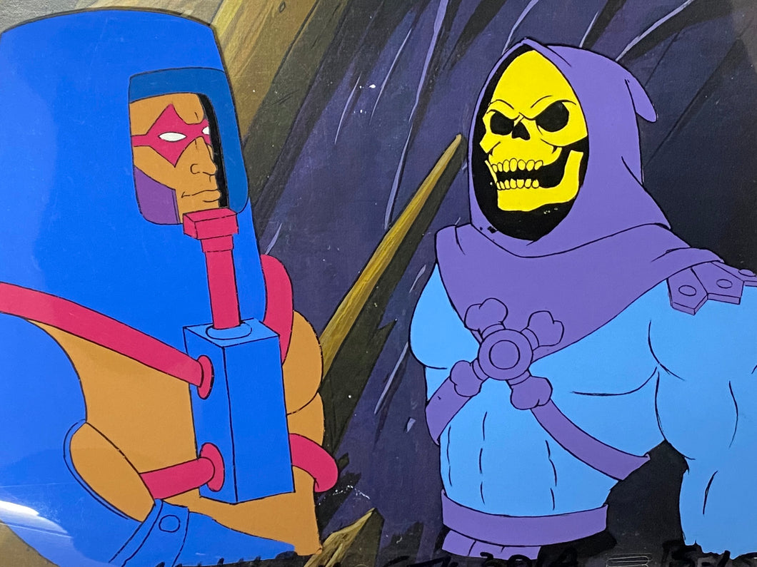 He-Man and the Masters of the Universe - Original animation cel of Skeletor, with copy background