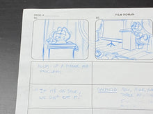 Load image into Gallery viewer, Garfield and Friends - Original animation storyboard of Garfield, hand drawn and signed

