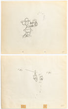 Load image into Gallery viewer, Mickey&#39;s Pal Pluto (Walt Disney, 1933) - Minnie Mouse and Kittens Animation Drawing Group of 2
