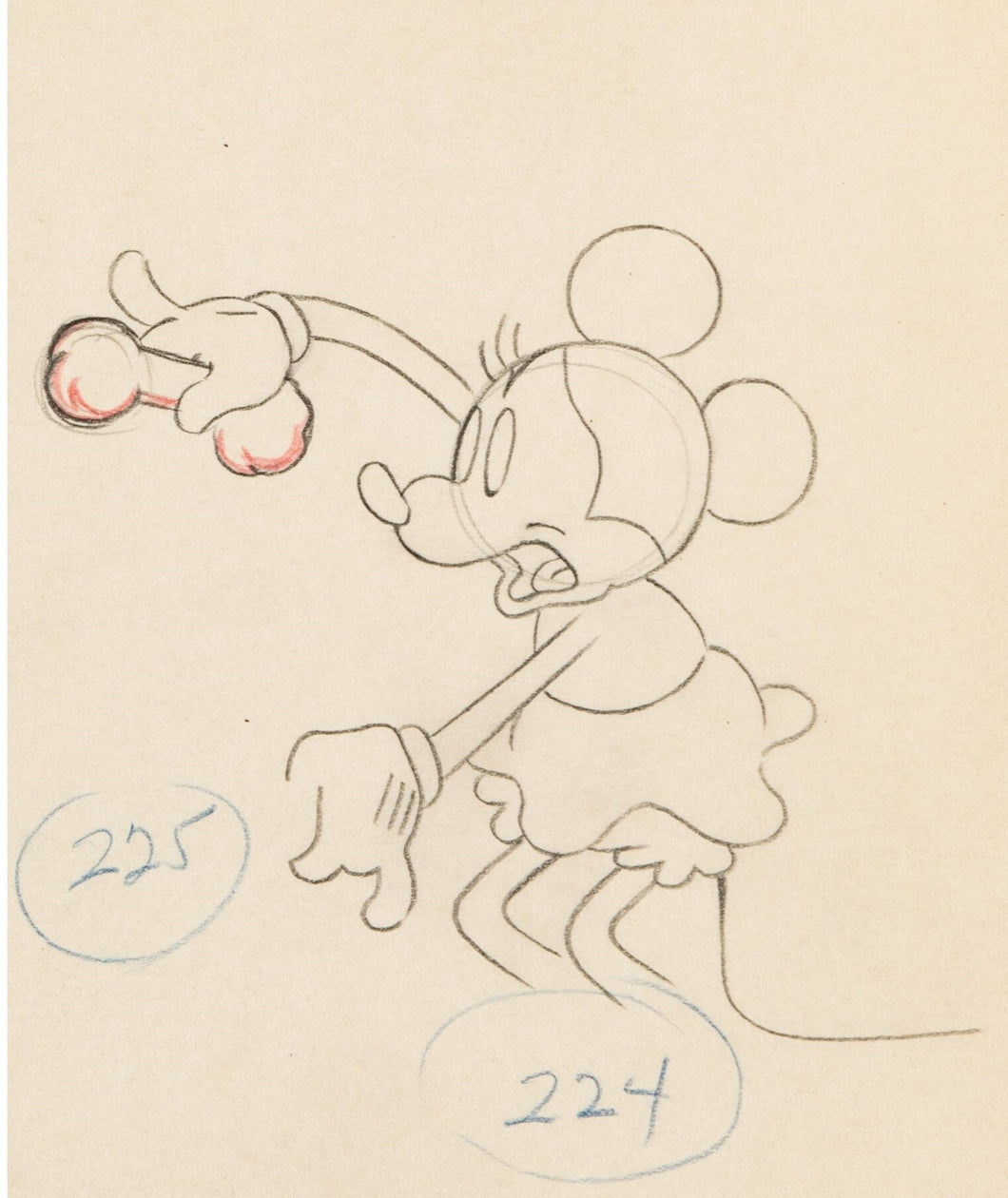 Puppy Love (Walt Disney, 1933) - Minnie Mouse Animation Drawing