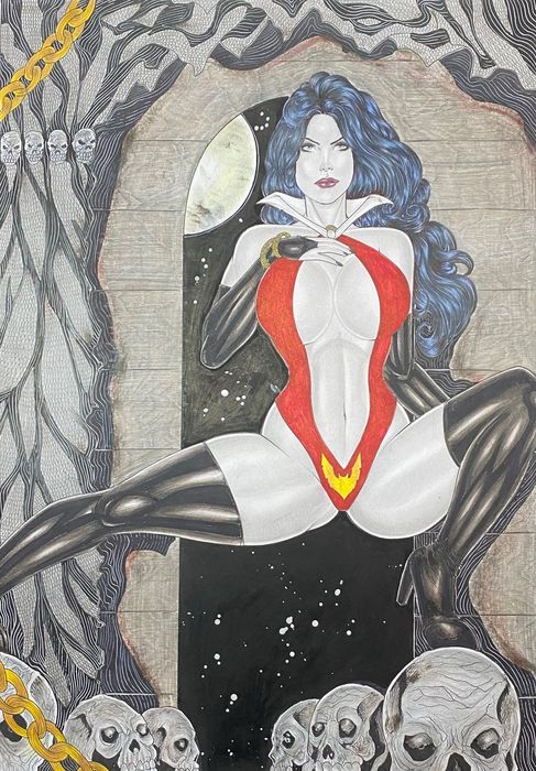 Vampirella - Drawing by George Santiago (2020)