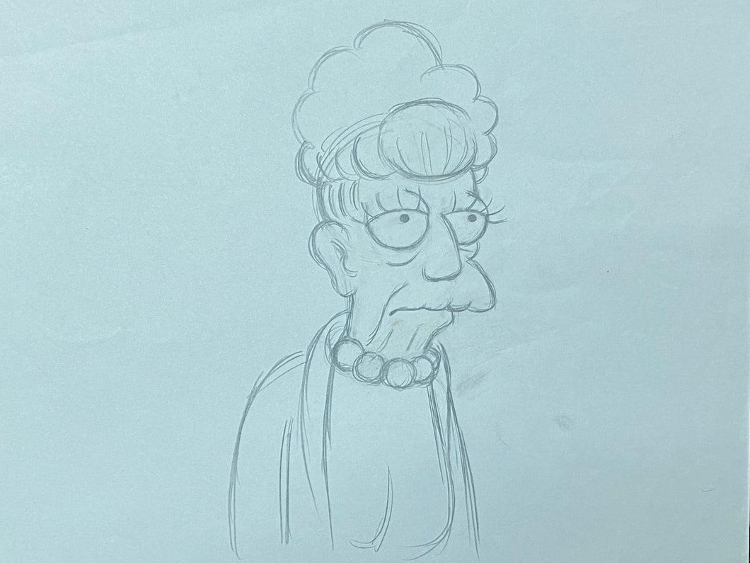 The Simpsons - Original drawing of Agnes Skinner