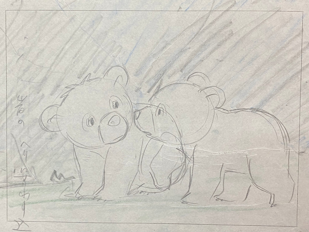 Monarch: The Big Bear of Tallac (Jacky and Nuca) (1977) - Original animation drawing