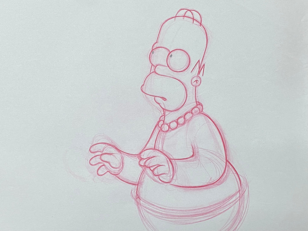 The Simpsons - Original drawing of Homer Simpson