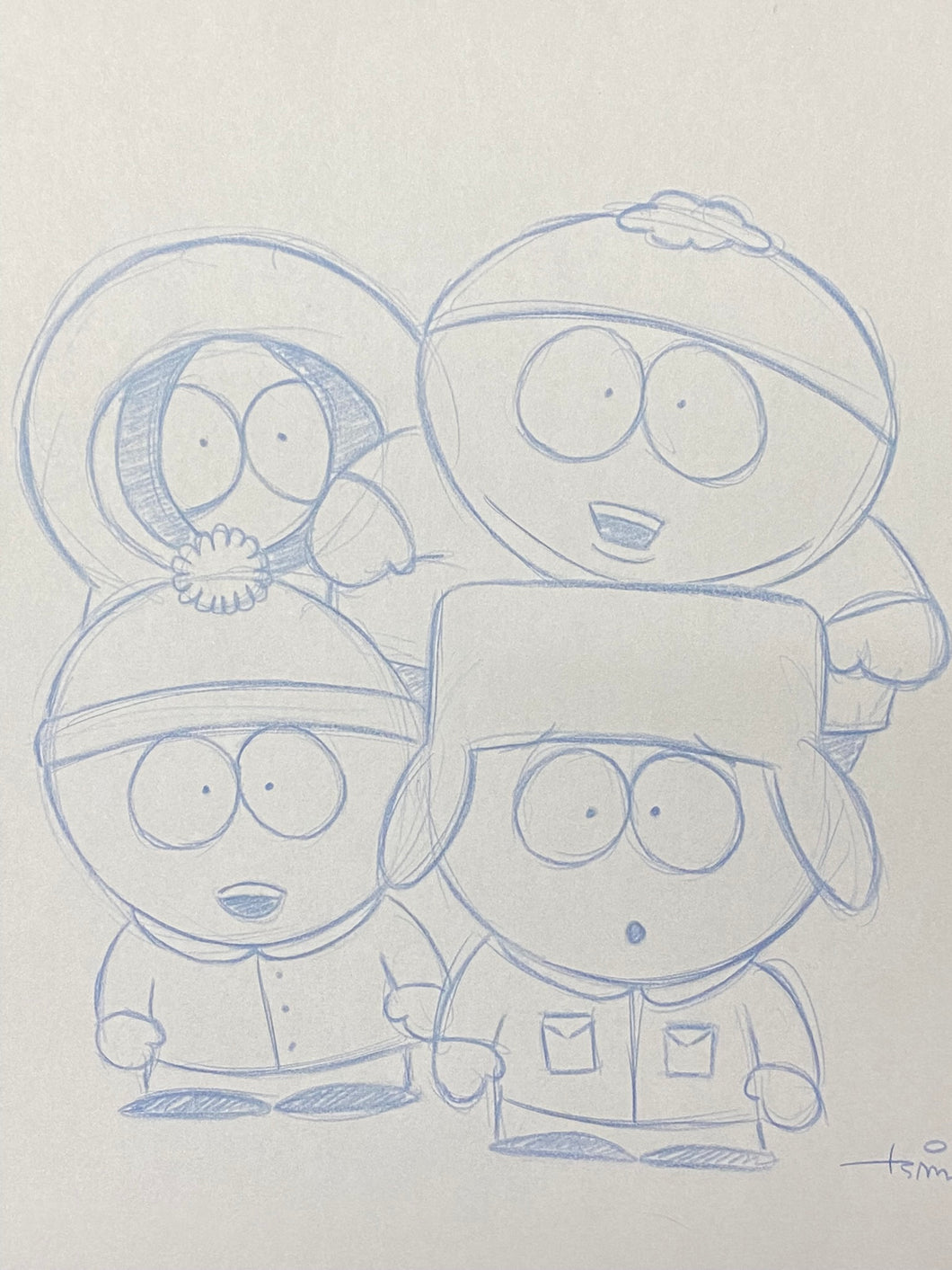 South Park - Lay Out drawing of the characters, made by Todd Aaron Smith (certificated)