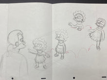 Load image into Gallery viewer, The Simpsons - Original drawing of Lisa Simpson - BIG SIZE SCENE, XL - Episode: Springfield Up (2007)
