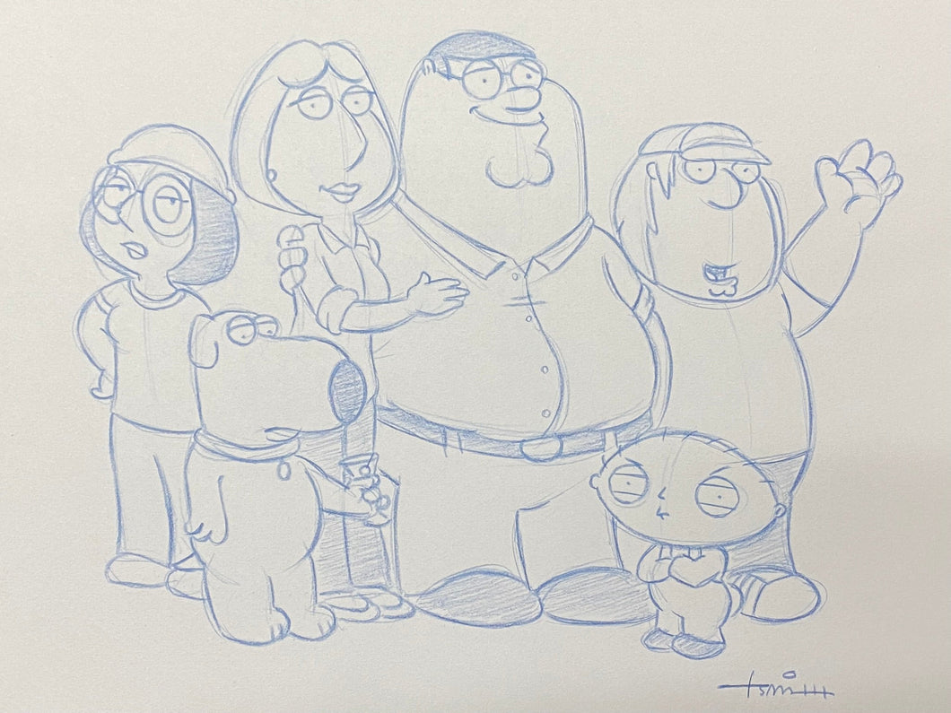 Family Guy - Lay Out drawing of the Family, made by Todd Aaron Smith (certificated)