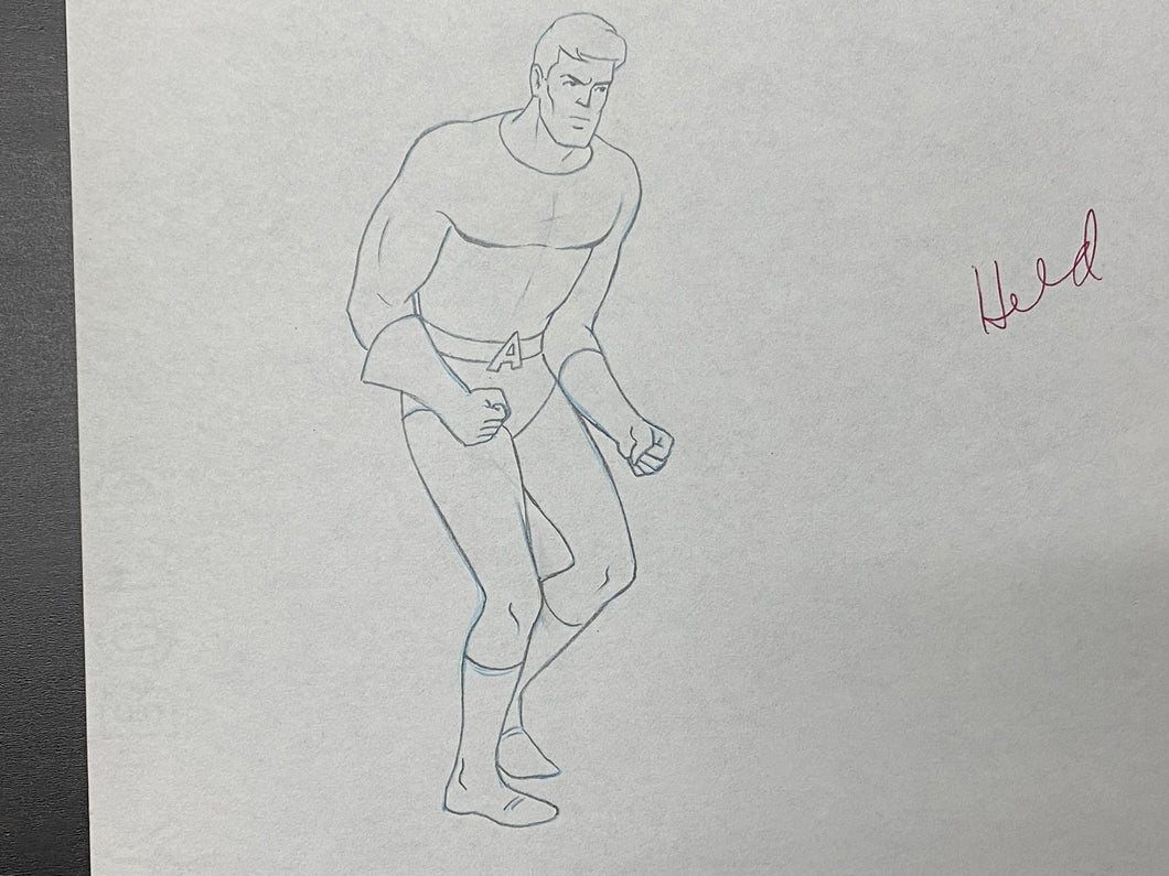 The Superman/Aquaman Hour of Adventure - Original animation drawing of Aquaman