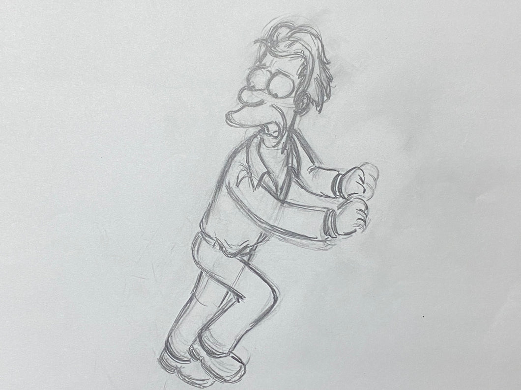 The Simpsons - Original drawing of Lenny Leonard