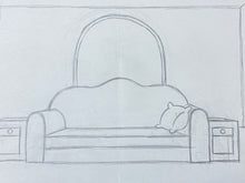 Load image into Gallery viewer, The Simpsons - Original drawing of Simpsons living room (scene background)
