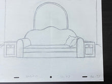 Load image into Gallery viewer, The Simpsons - Original drawing of Simpsons living room (scene background)
