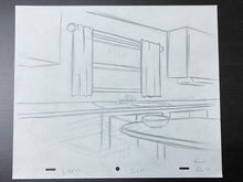 Load image into Gallery viewer, The Simpsons - Original drawing of Simpsons kitchen (scene background)
