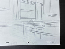 Load image into Gallery viewer, The Simpsons - Original drawing of Simpsons kitchen (scene background)
