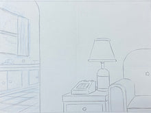 Load image into Gallery viewer, The Simpsons - Original drawing of Simpsons living room (scene background)
