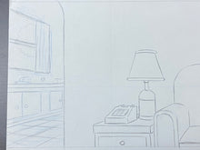 Load image into Gallery viewer, The Simpsons - Original drawing of Simpsons living room (scene background)
