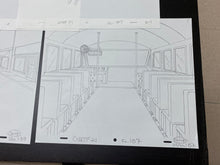 Load image into Gallery viewer, The Simpsons - Complete scene of 5 drawings of Otto, Milhouse in the School Bus + background
