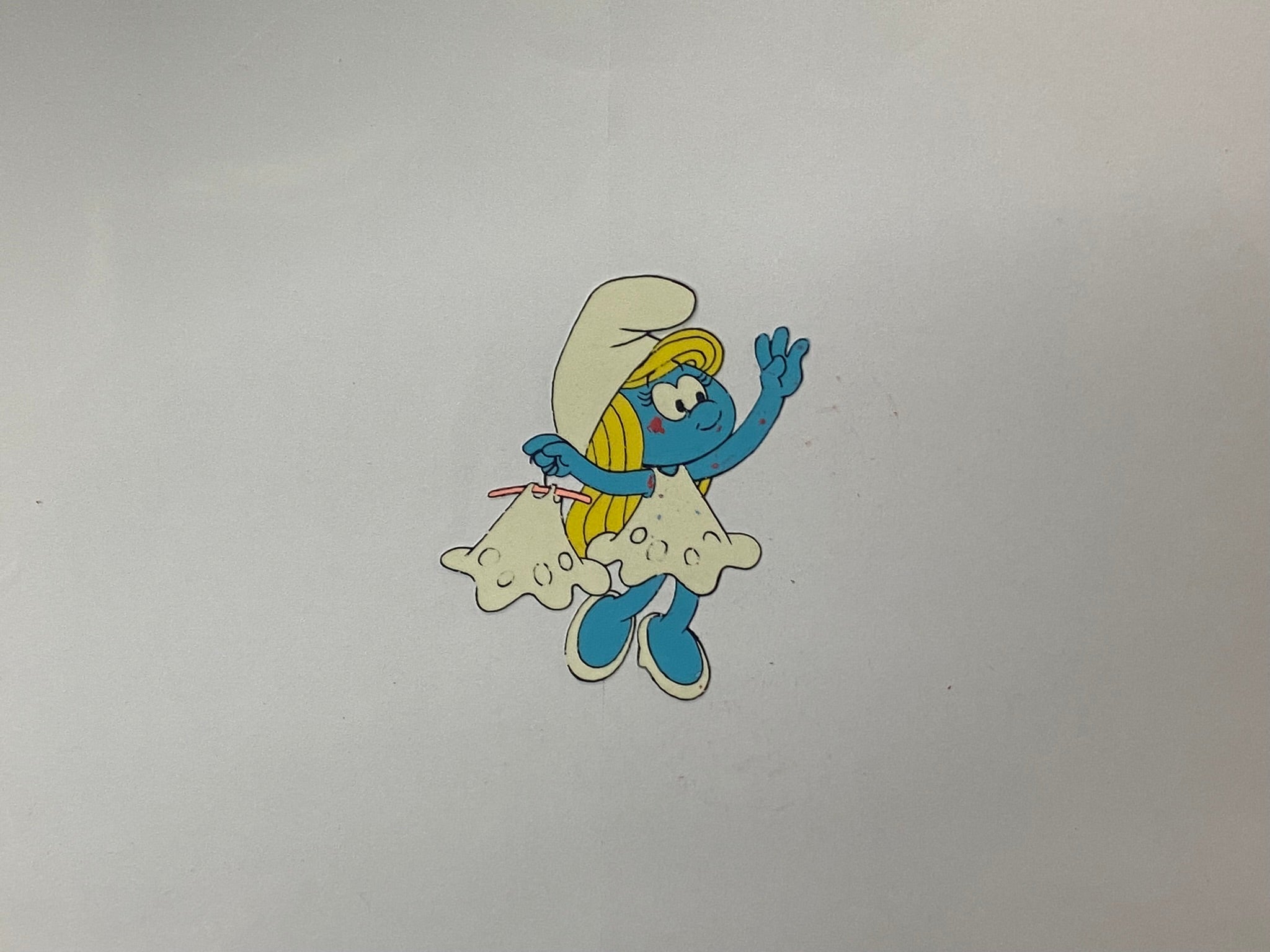 The Smurfs - Original animation cel of Smurfette, Grouchy and another –  Gallery Animation