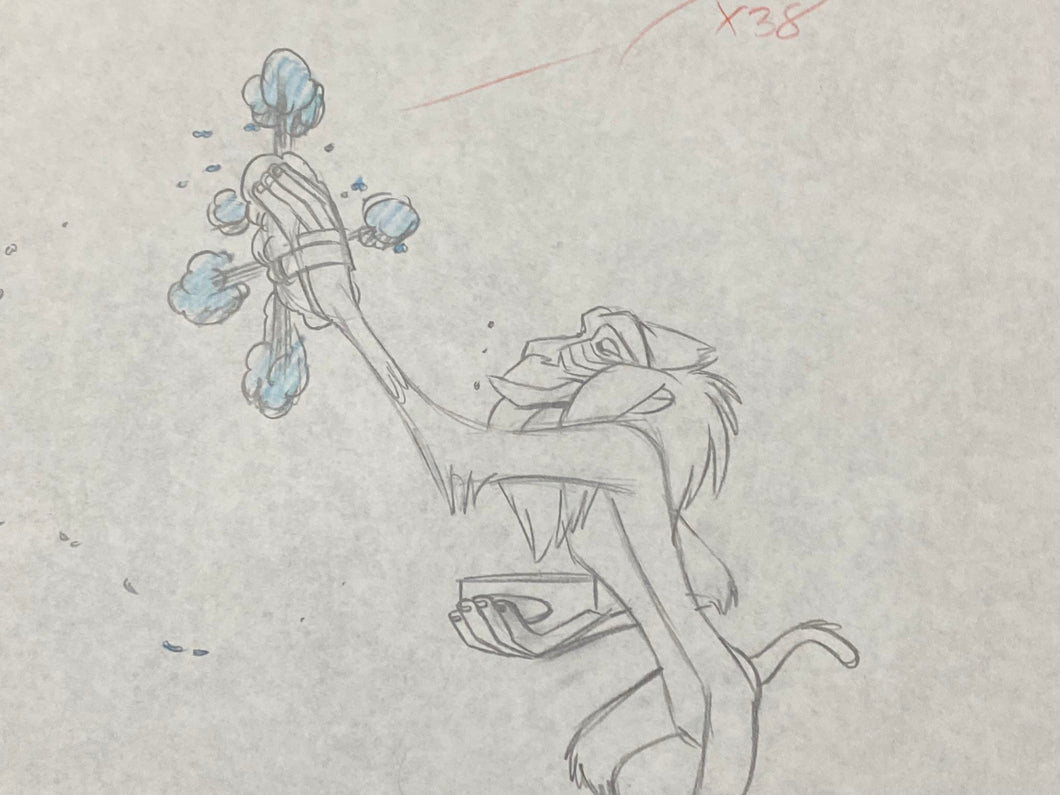 Lion King - Original Animation Drawing of Rafiki, colored
