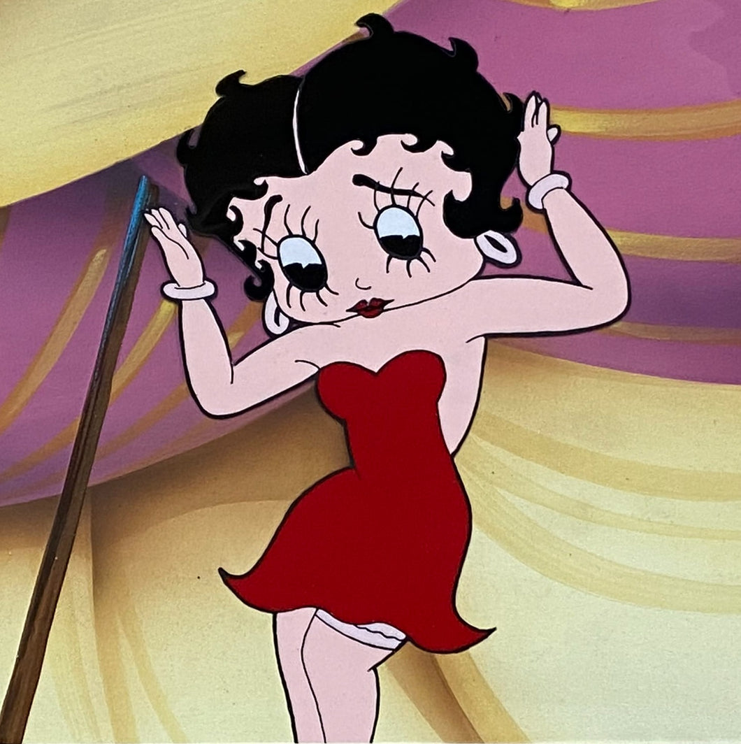 Betty Boop - Original animation cel with master painted background, framed
