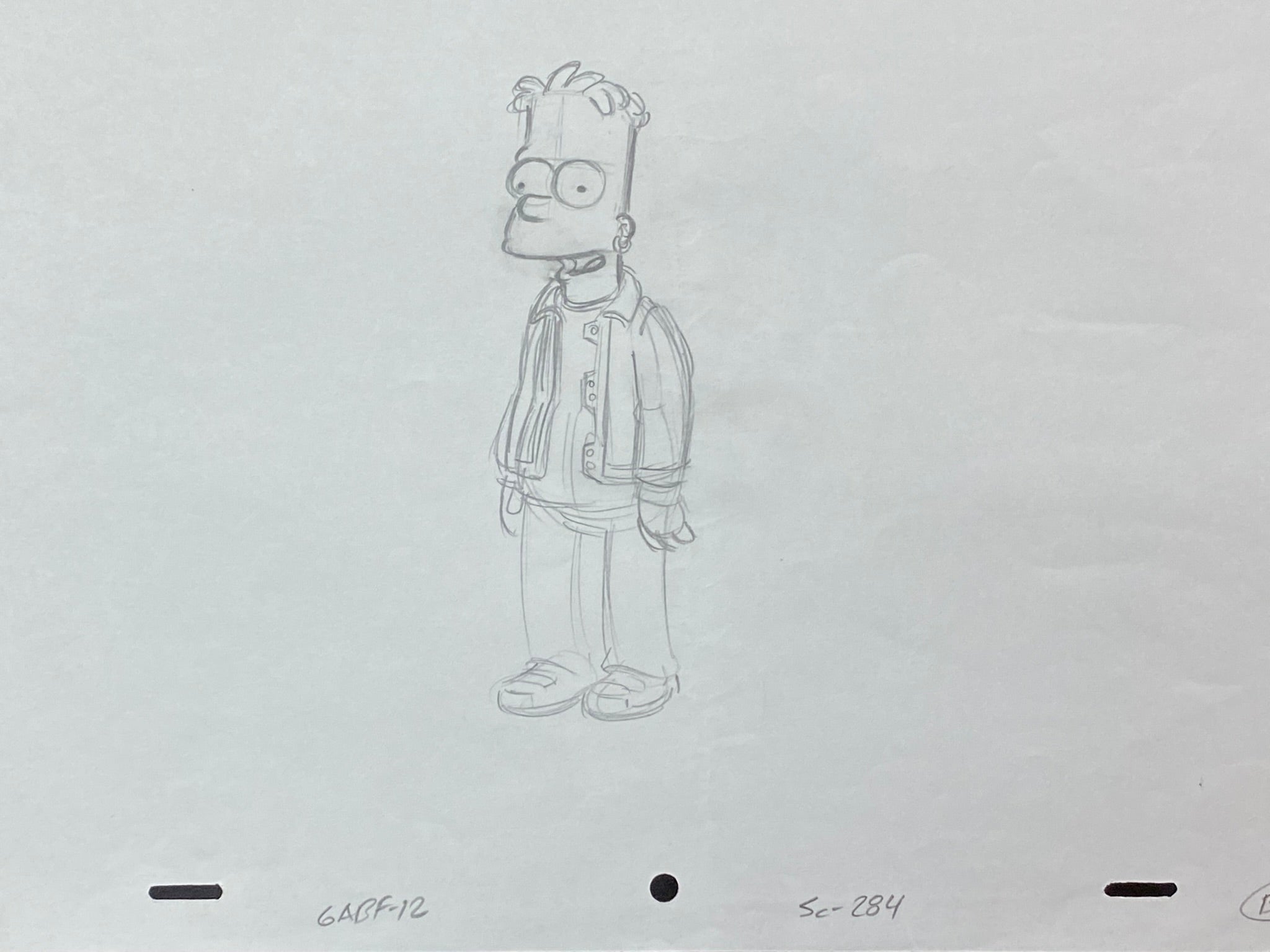 The Simpsons - Original drawing of Bart Simpson (as adult)