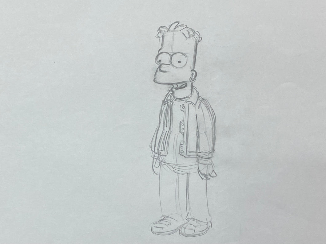 The Simpsons - Original drawing of Bart Simpson (as adult)