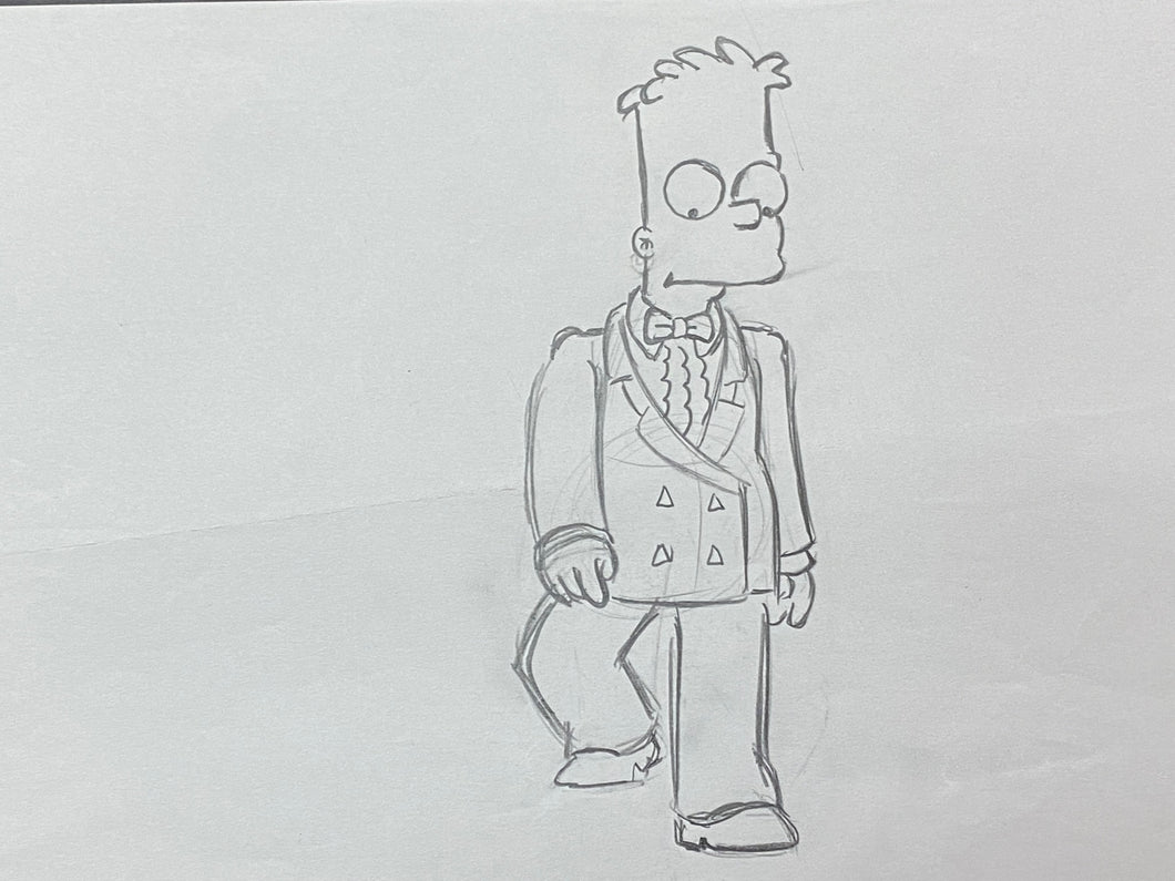 The Simpsons - Original drawing of Bart Simpson (as adult)