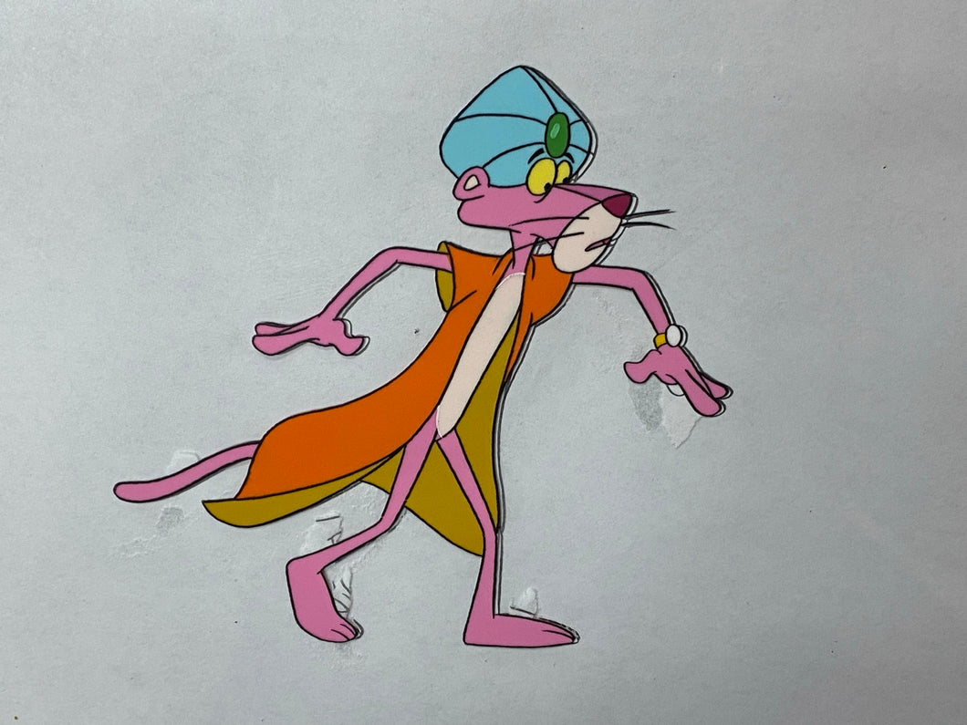 Pink Panther with flowers, original animation cel and drawing – Gallery  Animation