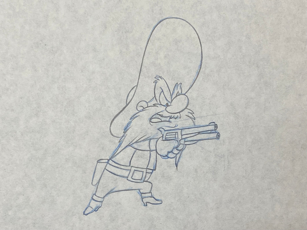 Daffy Duck's Fantastic Island (1983) - Original animation drawing of Yosemite Sam, mady by Bob Bransford