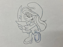 Load image into Gallery viewer, The Smurfs - Original animation drawing of Smurfette
