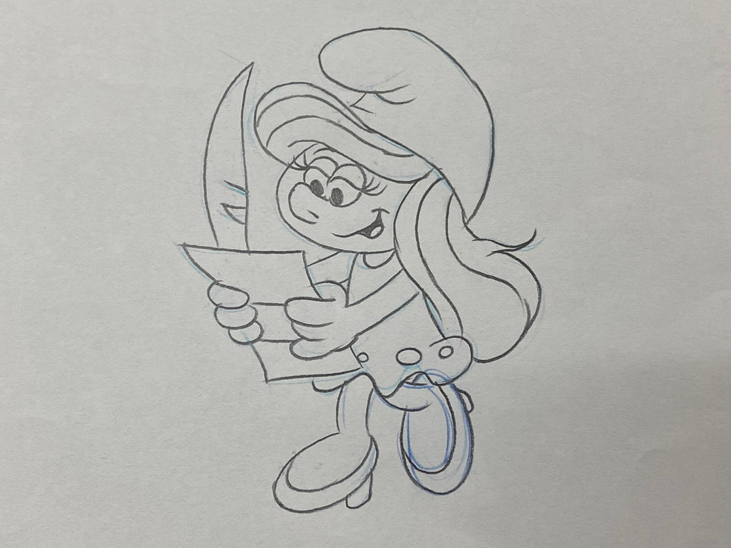 The Smurfs - Original animation drawing of Smurfette