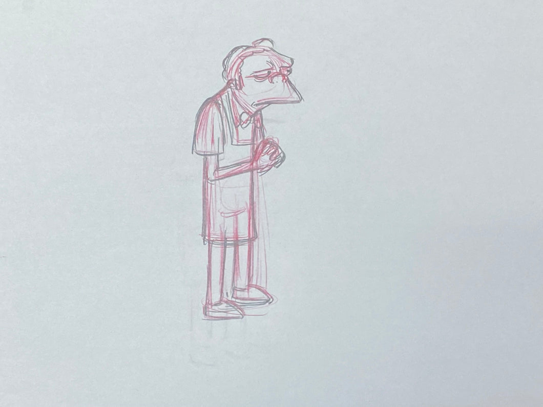 The Simpsons - Original drawing of Moe Szyslak