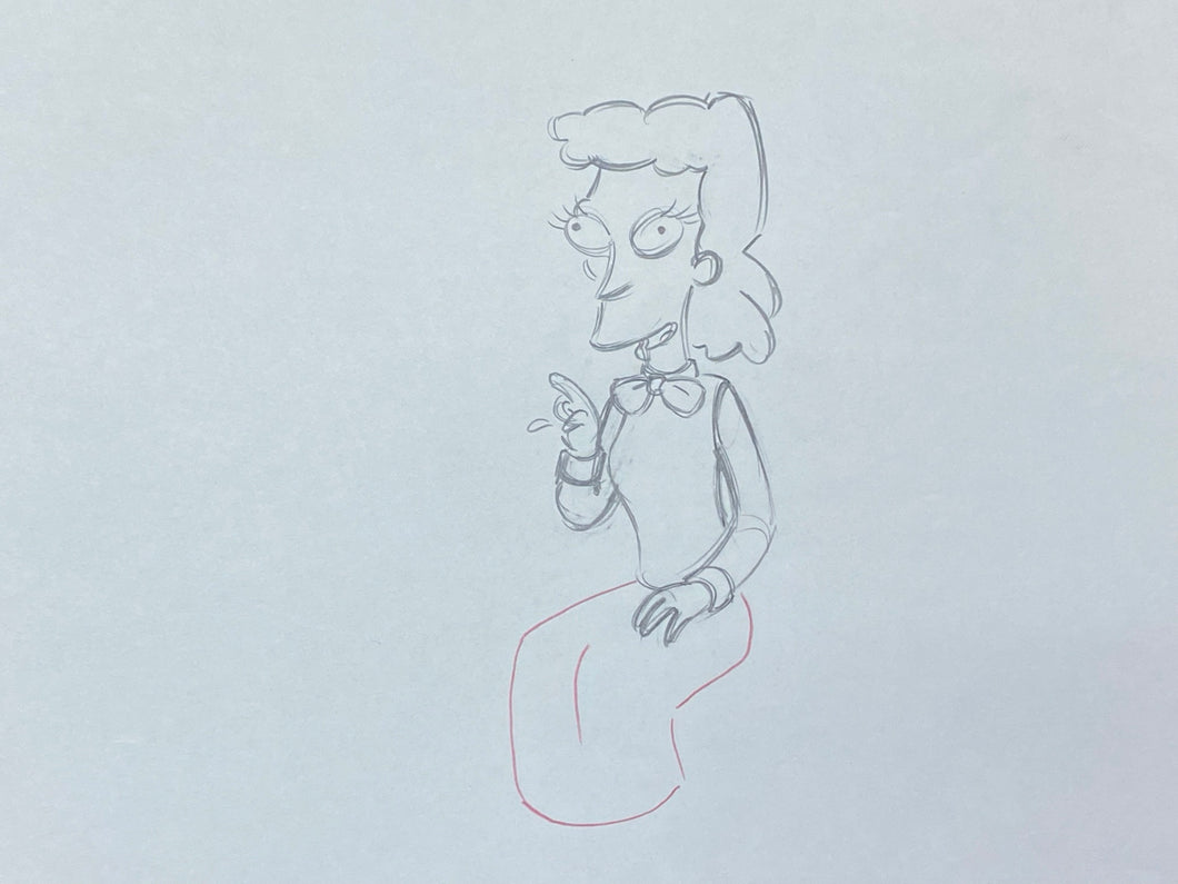 The Simpsons - Original drawing of Helen Lovejoy