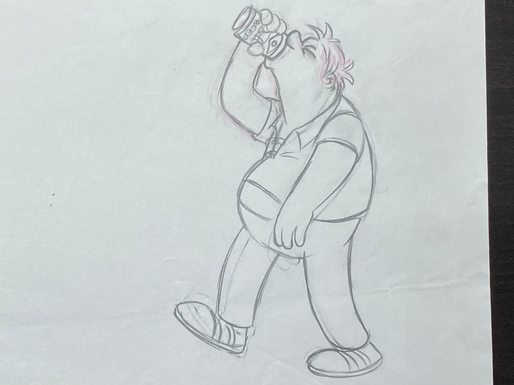 The Simpsons - Original drawing of Barney Gumble