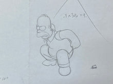 Load image into Gallery viewer, The Simpsons - Original drawing of Homer Simpson, with animatic notes
