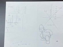 Load image into Gallery viewer, The Simpsons - Original drawing of Homer Simpson, with animatic notes
