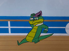 Load image into Gallery viewer, Wally Gator - Original cel with copy background of Wally Gator
