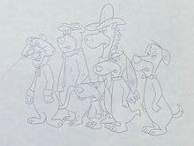 Load image into Gallery viewer, Original animation drawing of Yogi Bear, Snagglepuss, Doggie Daddy, Huckleberry Hound and Quick Draw McGraw

